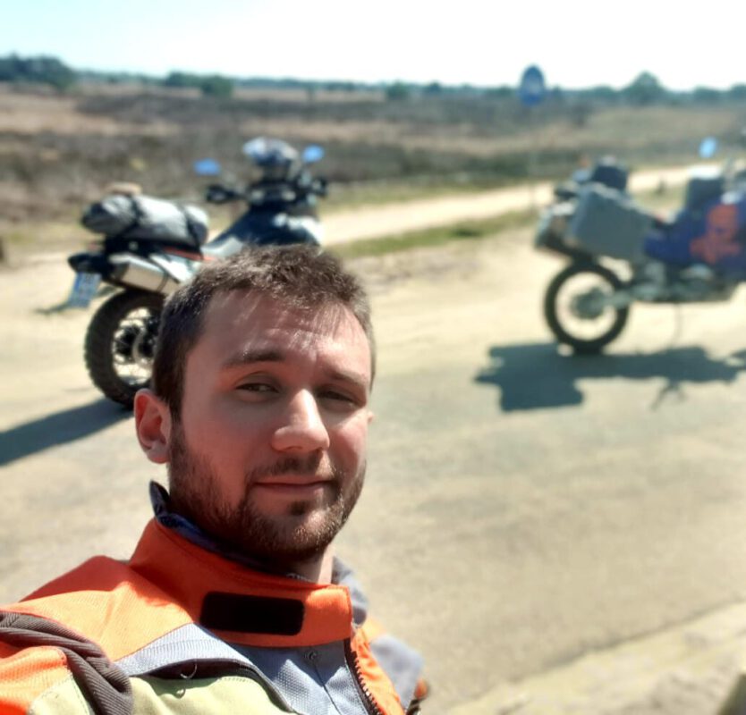 Leon Trivic of Panonian on an offroad riding tour in the netherlands with the KTM 990 Adventure